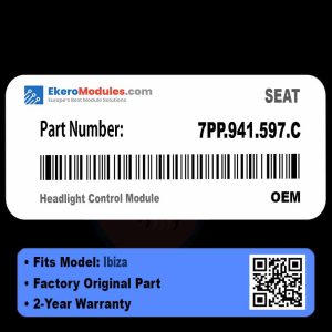 7PP.941.597.C Headlight Control Module | SEAT Ibiza | Genuine OEM Part