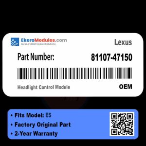 81107-47150 Headlight Control Module | Lexus ES | Genuine OEM Part