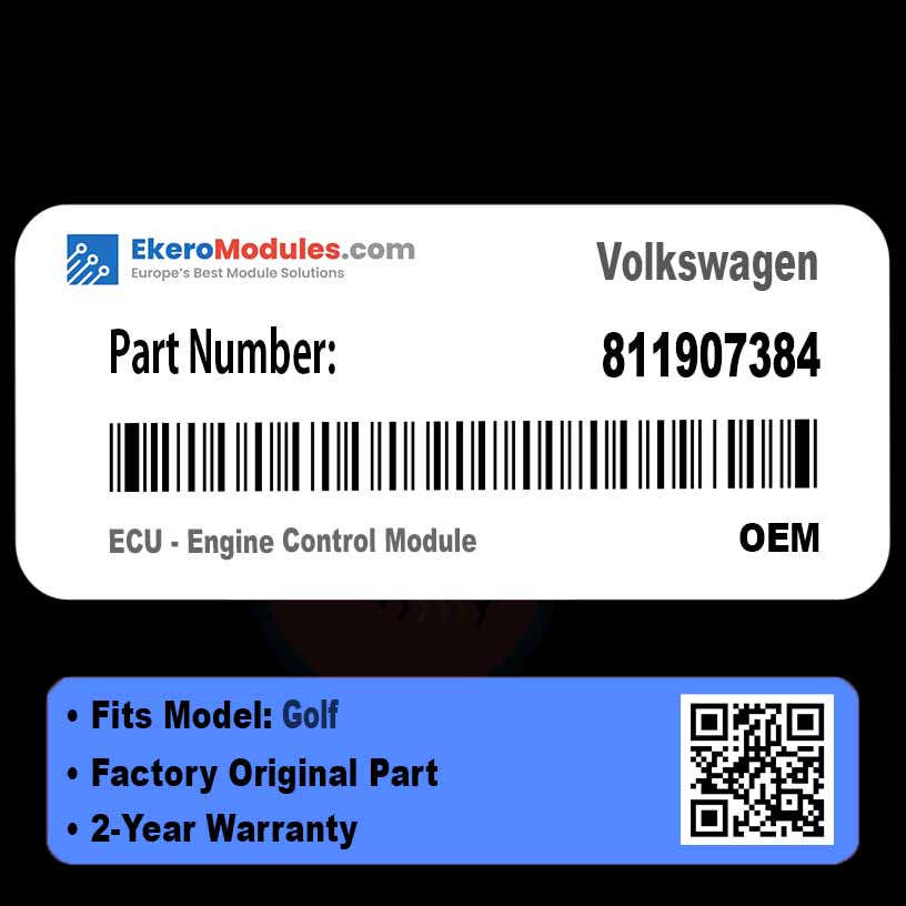 811907384 ECU - Engine Control Module | Volkswagen Golf | Genuine OEM Part