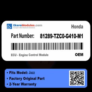 81289-TZC0-G410-M1 ECU - Engine Control Module | Honda Jazz | Genuine OEM Part