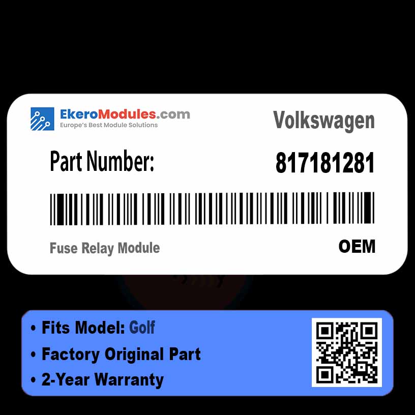 817181281 Fuse Relay Module | Volkswagen Golf | Genuine OEM Part