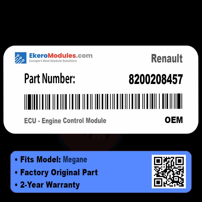 8200208457 ECU - Engine Control Module | Renault Megane | Genuine OEM Part