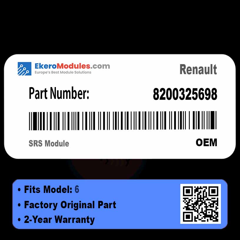 8200325698 SRS Module | Renault 6 | Genuine OEM Part