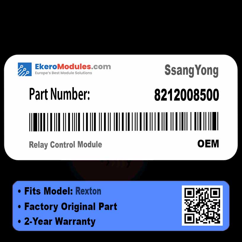 8212008500 Relay Control Module | SsangYong Rexton | Genuine OEM Part