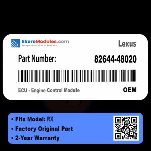 82644-48020 ECU - Engine Control Module | Lexus RX | Genuine OEM Part