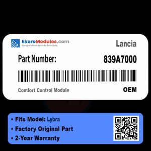 839A7000 Comfort Control Module | Lancia Lybra | Genuine OEM Part