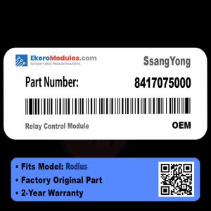 84170-75000 Relay Control Module | SsangYong Rodius | Genuine OEM Part
