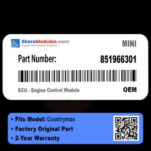 851966301 ECU - Engine Control Module | MINI Countryman | Genuine OEM Part