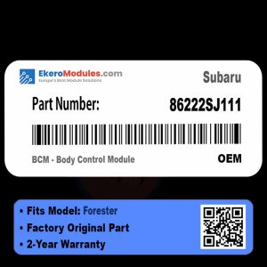 86222SJ111 BCM - Body Control Module | Subaru Forester | Genuine OEM Part
