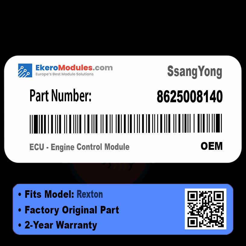8625008140 ECU - Engine Control Module | SsangYong Rexton | Genuine OEM Part