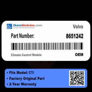 8651242 Climate Control Module | Volvo S70 | Genuine OEM Part