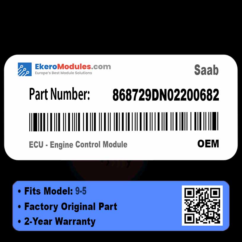 868729DN02200682 ECU - Engine Control Module | Saab 9-5 | Genuine OEM Part