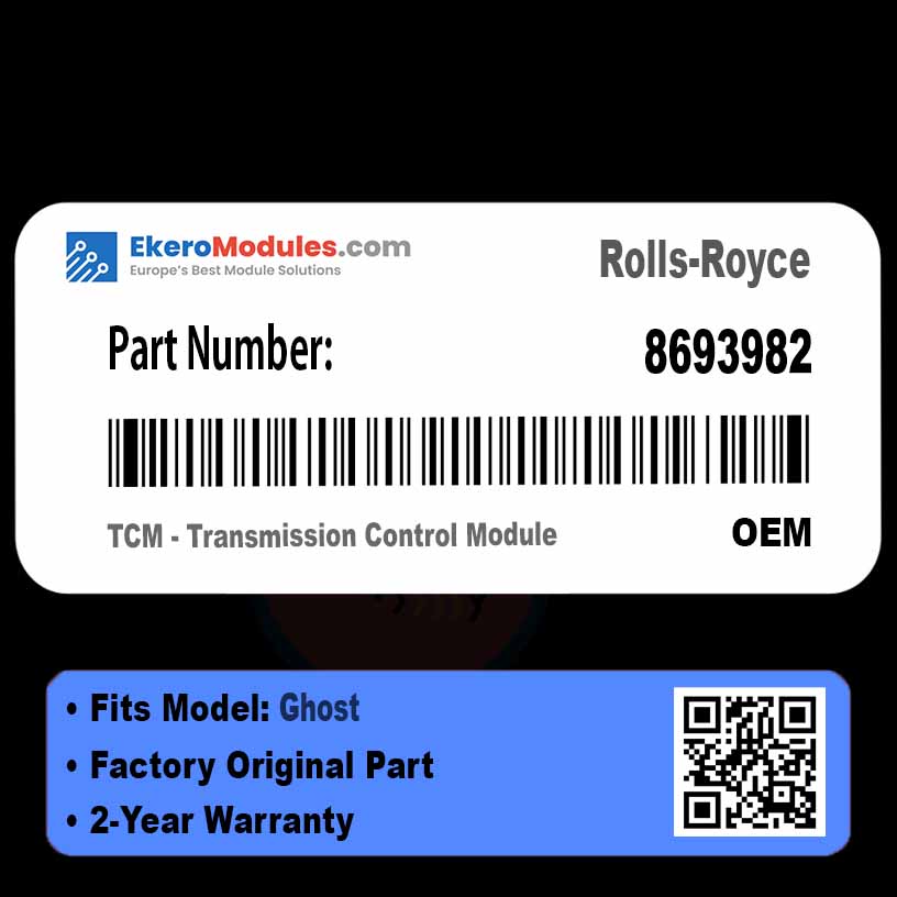 8693982 TCM - Transmission Control Module | Rolls-Royce Ghost | Genuine OEM Part