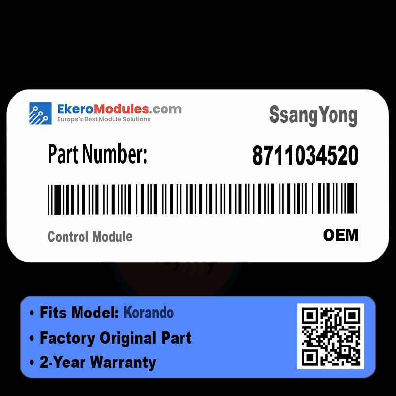 8711034520 Control Module | SsangYong Korando | Genuine OEM Part