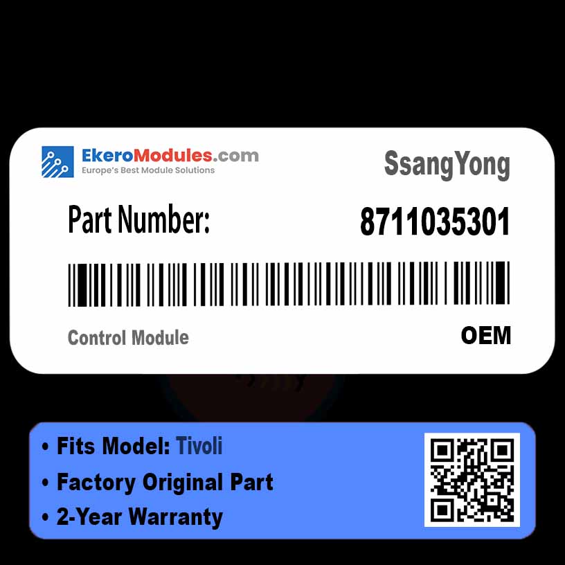 8711035301 Control Module | SsangYong Tivoli | Genuine OEM Part