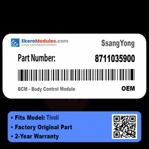 87110-35900 BCM - Body Control Module | SsangYong Tivoli | Genuine OEM Part