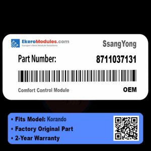 8711037131 Comfort Control Module | SsangYong Korando | Genuine OEM Part
