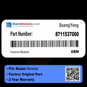 8711537000 Control Module | SsangYong Korando | Genuine OEM Part