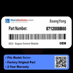 8712008B60 ECU - Engine Control Module | SsangYong Rexton | Genuine OEM Part
