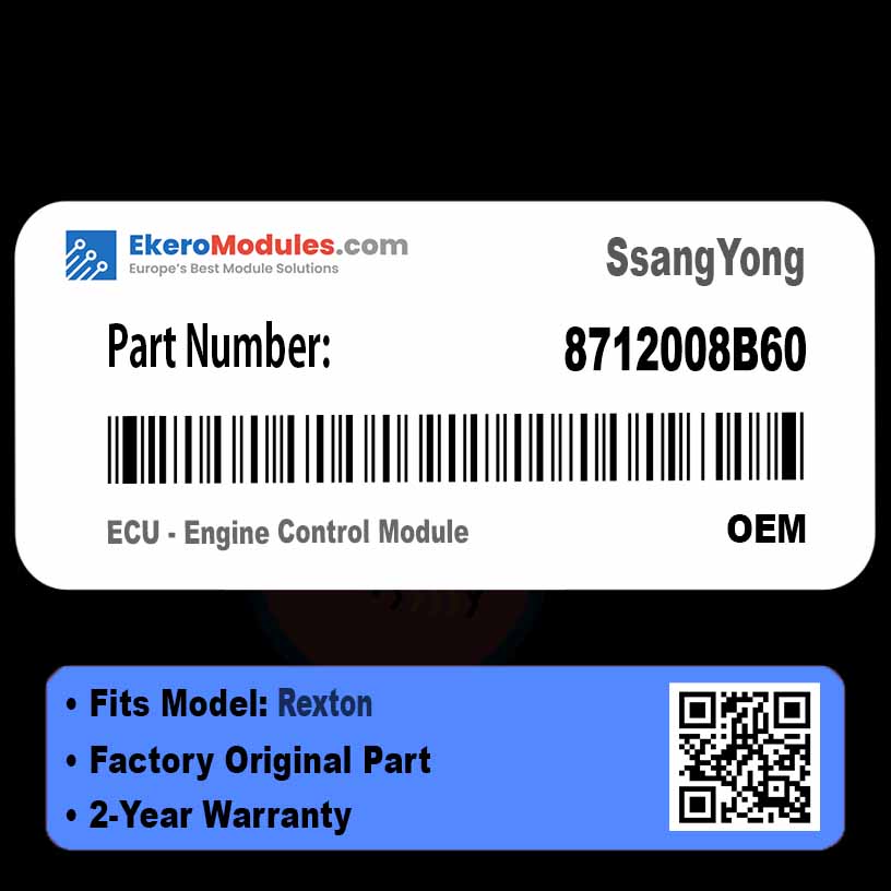 8712008B60 ECU - Engine Control Module | SsangYong Rexton | Genuine OEM Part