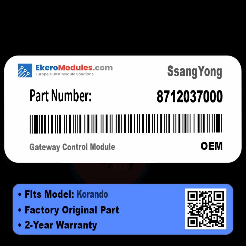 8712037000 Gateway Control Module | SsangYong Korando | Genuine OEM Part
