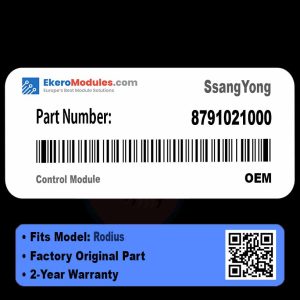 8791021000 Control Module | SsangYong Rodius | Genuine OEM Part