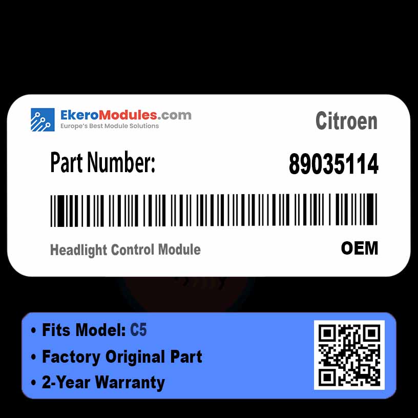 89035114 Headlight Control Module | Citroen C5 | Genuine OEM Part