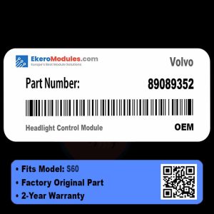 89089352 Headlight Control Module | Volvo S60 | Genuine OEM Part