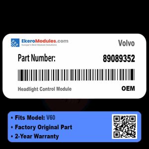 89089352 Headlight Control Module | Volvo V60 | Genuine OEM Part