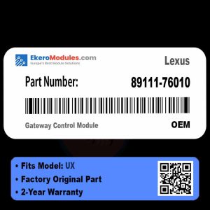 89111-76010 Gateway Control Module | Lexus UX | Genuine OEM Part