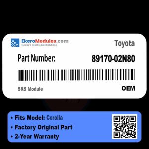 89170-02N80 SRS Module | Toyota Corolla | Genuine OEM Part