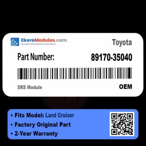 89170-35040 SRS Module | Toyota Land Cruiser | Genuine OEM Part