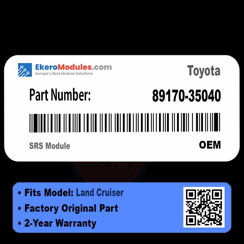89170-35040 SRS Module | Toyota Land Cruiser | Genuine OEM Part