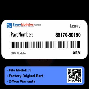 89170-50190 SRS Module | Lexus LS | Genuine OEM Part