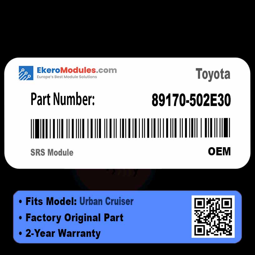 89170-502E30 SRS Module | Toyota Urban Cruiser | Genuine OEM Part