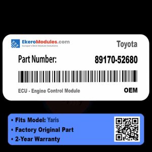 89170-52680 ECU - Engine Control Module | Toyota Yaris | Genuine OEM Part