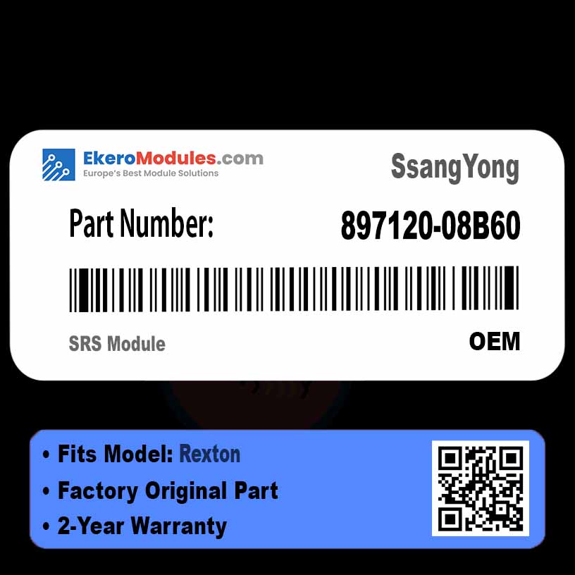 897120-08B60 SRS Module | SsangYong Rexton | Genuine OEM Part