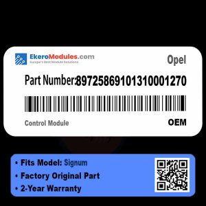 89725869101310001270 Control Module | Opel Signum | Genuine OEM Part