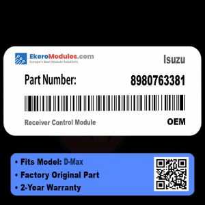 8980763381 Receiver Control Module | Isuzu D-Max | Genuine OEM Part