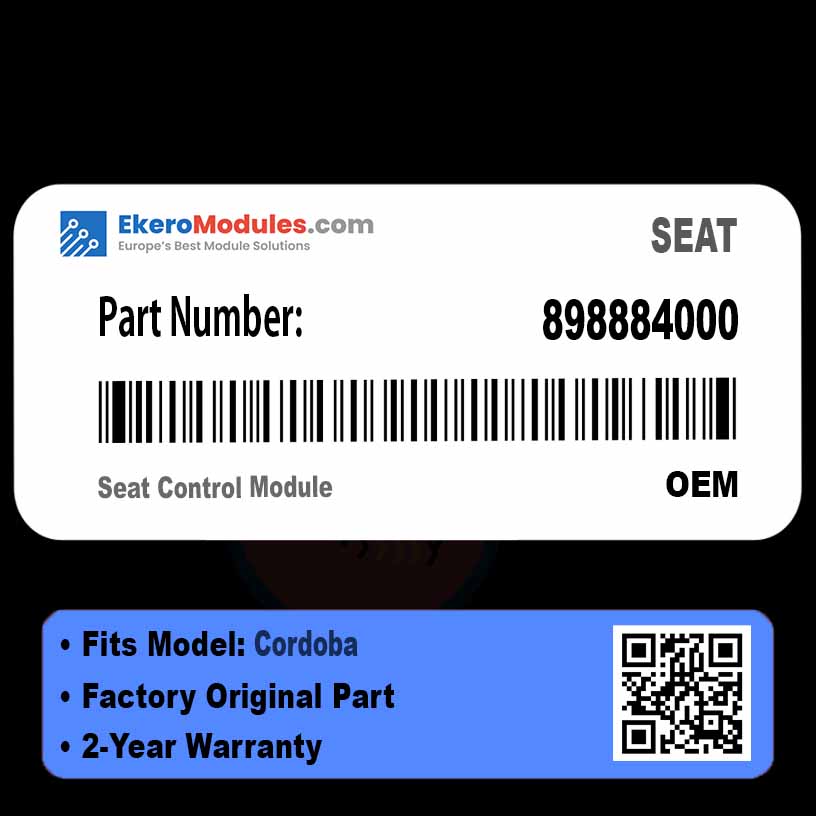 898884000 Seat Control Module | SEAT Cordoba | Genuine OEM Part