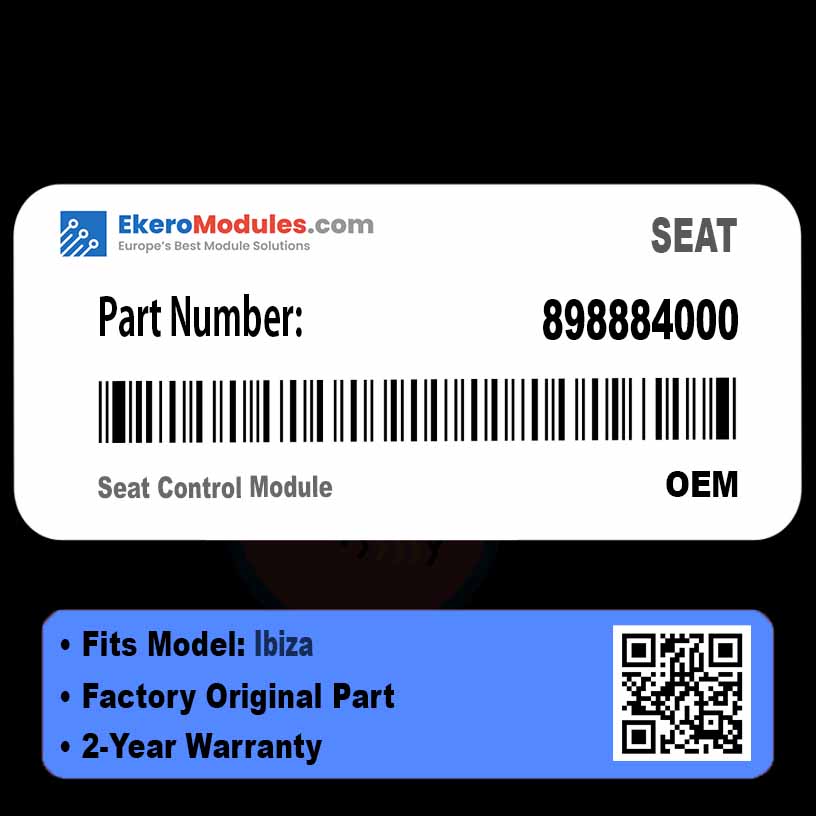 898884000 Seat Control Module | SEAT Ibiza | Genuine OEM Part