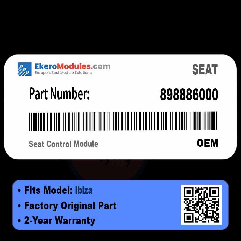 898886000 Seat Control Module | SEAT Ibiza | Genuine OEM Part