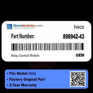 898942-43 Relay Control Module | Iveco Daily | Genuine OEM Part