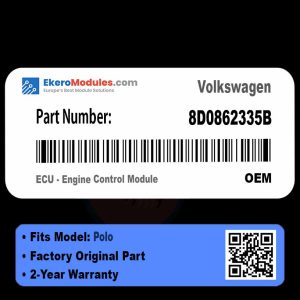 8D0862335B ECU - Engine Control Module | Volkswagen Polo | Genuine OEM Part