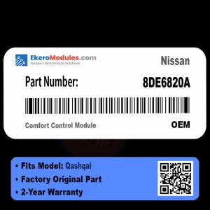 8DE6820A Comfort Control Module | Nissan Qashqai | Genuine OEM Part