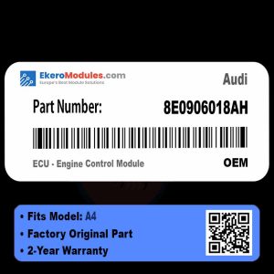 8E0906018AH ECU - Engine Control Module | Audi A4 | Genuine OEM Part