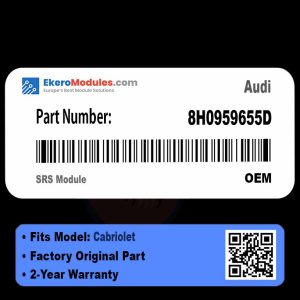 8H0959655D SRS Module | Audi Cabriolet | Genuine OEM Part