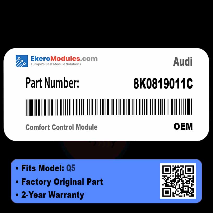 8K0819011C Comfort Control Module | Audi Q5 | Genuine OEM Part
