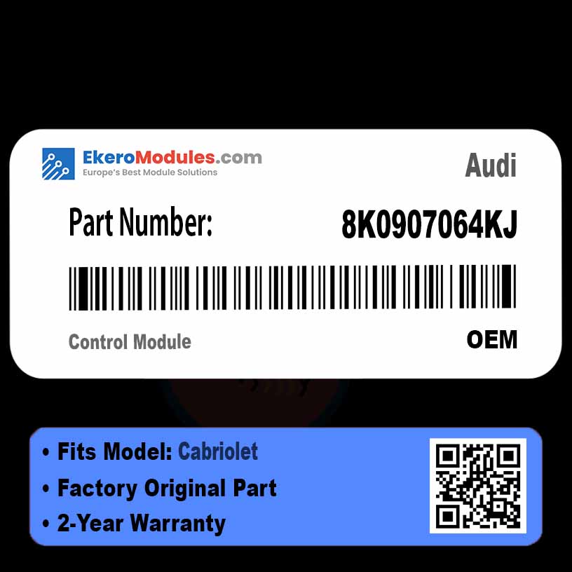 8K0907064KJ Control Module | Audi Cabriolet | Genuine OEM Part