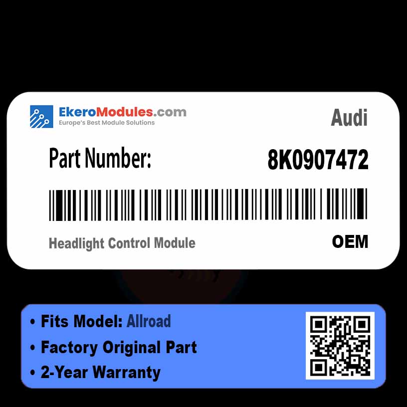 8K0907472 Headlight Control Module | Audi Allroad | Genuine OEM Part